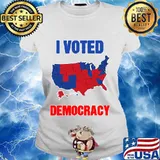 I voted democracy democrats election s Ladies tee
