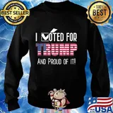 I voted for trump 2020 patriotic flag patriot american biden s Sweater
