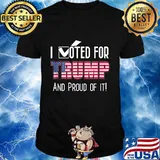 I voted for trump 2020 patriotic flag patriot american biden shirt