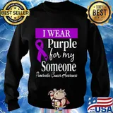 I Wear Purple For My Someone Pancreatic Cancer Awareness Shirt Sweater
