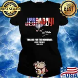 Jeopardy thanks for the memories alex trebek 1940 2020 signature s Ladies tee