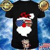 Joe biden 2020 american flag aviator sunglasses santa xmas shirt