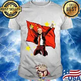 Joe biden china cheerleader beijing biden flag shirt