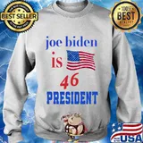 Joe biden is 46 president american flag 2020 s Sweater