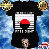 Joe Biden Is Not My President Sunset Shirt Ladies tee