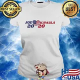 Joe biden kamala harris 2020 heart american flag s Ladies tee