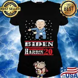 Joe biden kamala harris 2020 vintage ugly christmas s Ladies tee
