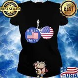 Joe biden kamala harris for america 2020 american flag s Ladies tee