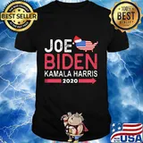 Joe Biden Kamala Harris Hat Santa American Flag 2020 Shirt