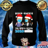 Joe Biden Kamala Harris The White House 2020 Wear Hat Santa Xmas And Mask Shirt Sweater