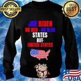 Joe Biden No Red No Blue States But United States American Flag Maps Election Shirt Sweater