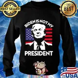 Joe biden not my president trump usa flag election fraud s Sweater