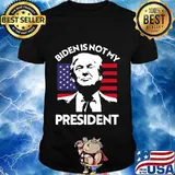 Joe biden not my president trump usa flag election fraud shirt
