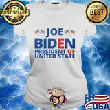 Joe biden president of united state american flag s Ladies tee