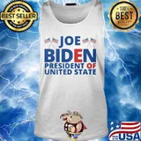 Joe biden president of united state american flag s Tank top