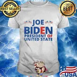 Joe biden president of united state american flag shirt