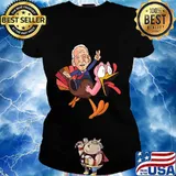 Joe Biden Riding Turkey Thanksgiving Shirt Ladies tee