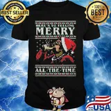 Kramer here's to feeling merry all the time ugly christmas shirt