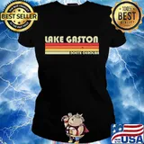 Lake gaston north carolina fishing camping summer vintage retro s Ladies tee
