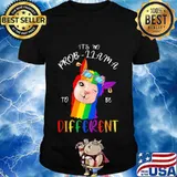 Lgbt it's no prob llama to be different shirt