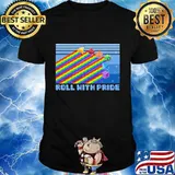 Lgbt roll with pride vintage shirt