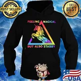 Lgbt unicorn feeling magical but also stabby s Hoodie