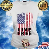 Live free by redpill45 american flag s Ladies tee