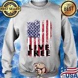 Live free by redpill45 american flag s Sweater