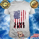 Live free by redpill45 american flag shirt