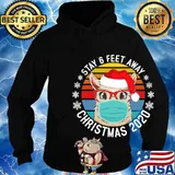Llama Wear Mask Stay 6 Feet Away Christmas 2020 Vintage Retro Shirt Hoodie