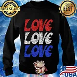 Love Love Love American Flag Shirt Sweater