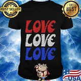 Love Love Love American Flag Shirt