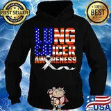 Lung Cancer Awareness American Flag Shirt Hoodie