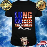 Lung Cancer Awareness American Flag Shirt
