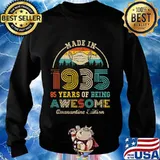 Made in 1935 85 years of being awesome quarantine edition vintage s Sweater