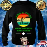 Make america rake again lawn and order vintage retro s Sweater