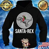 Masked santa claus riding a t rex dinosaur santa-rex s Hoodie