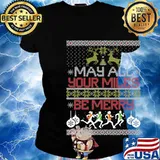 May All Your Miles Be Merry Running Ugly Christmas Shirt Ladies tee