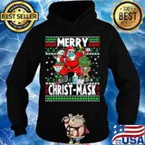 Merry Christmas 2020 Santa Dabbing Christ-Mask Light Shirt Hoodie