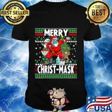 Merry Christmas 2020 Santa Dabbing Christ-Mask Light Shirt