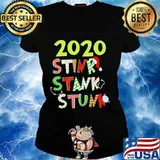Merry christmas 2020 stink stank stunk mask s Ladies tee