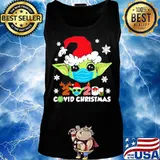 Merry christmas baby yoda covid-19 mask s Tank top