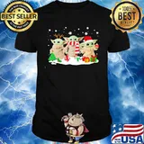Merry christmas baby yoda snow vintage shirt