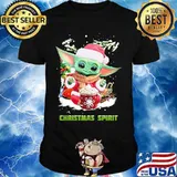 Merry christmas baby yoda spirit shirt