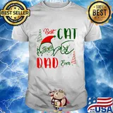 Merry christmas best cat dad ever shirt