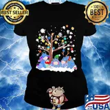 Merry christmas eeyore donkey snow s Ladies tee