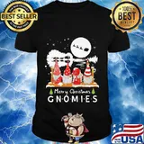 Merry christmas gnomes guitar river shirt