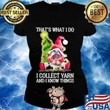 Merry christmas gnomes that's what i do i collect yarn and i know things s Ladies tee