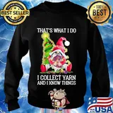 Merry christmas gnomes that's what i do i collect yarn and i know things s Sweater