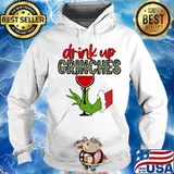 Merry christmas grinch drink up grinches leopard s Hoodie